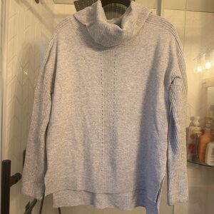 Banana Republic Light Gray Cowl Neck Sweater